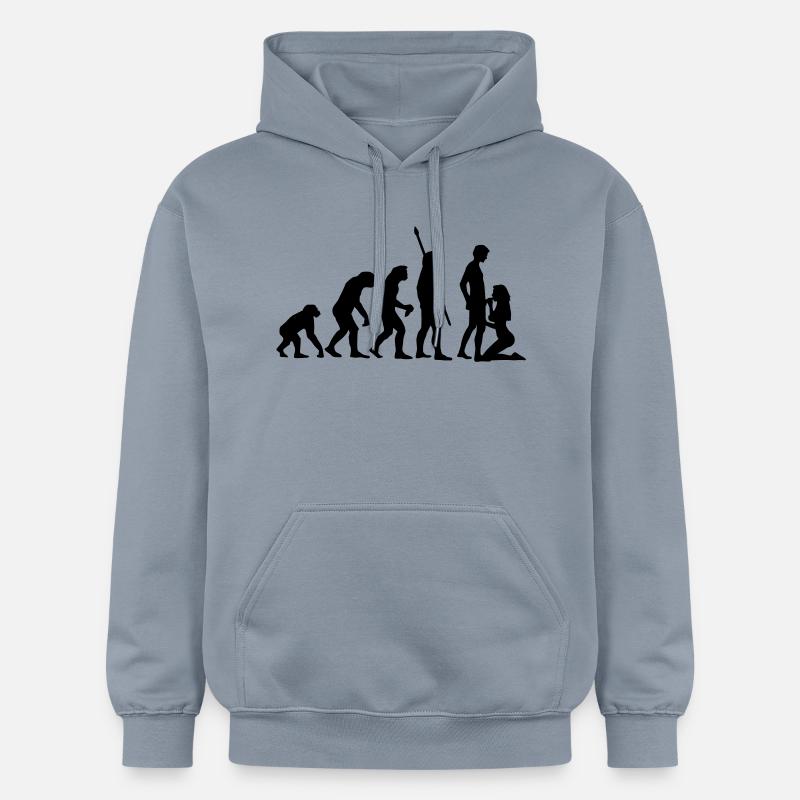 evolution_sucks_a_1c - Sweat à capuche Softstyle® Gildan Unisexe - bleu