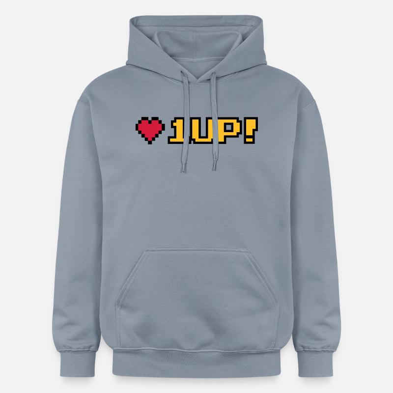 8-Bit 1UP - Sweat à capuche Softstyle® Gildan Unisexe - bleu