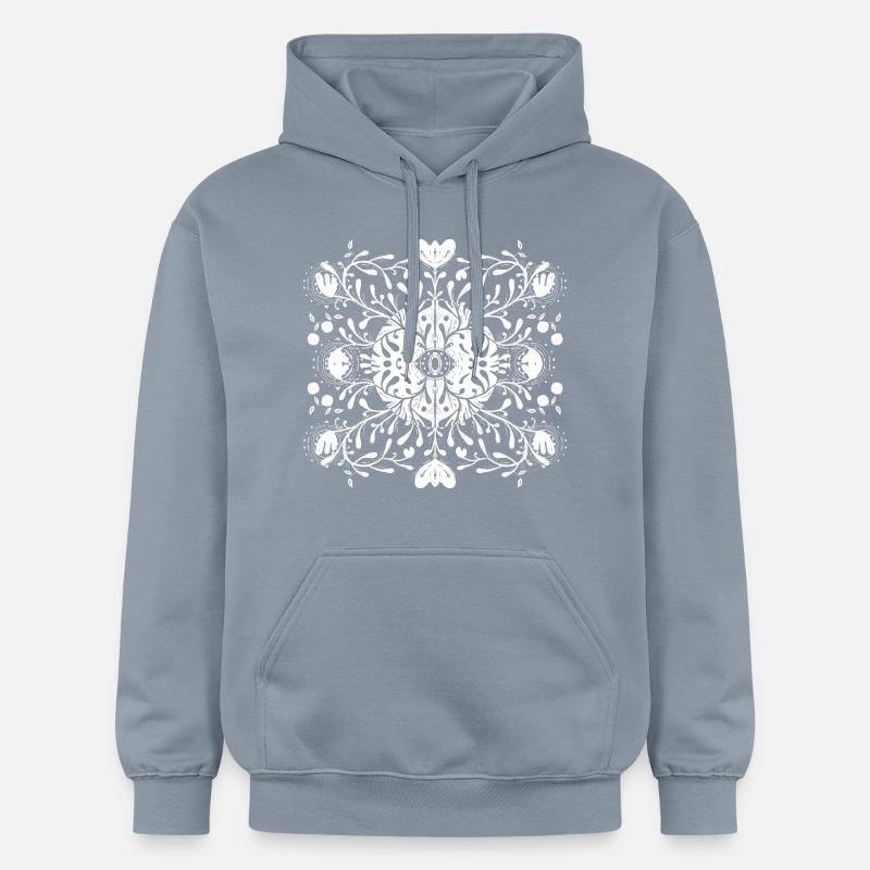 Folklore Pattern - Gildan Unisex Softstyle® Midweight Hoodie - blue