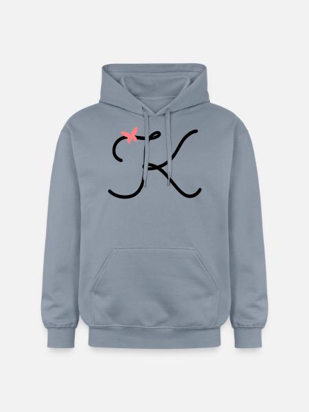 Buchstabe K Schmetterlingsbuchstabe - Gildan Unisex Softstyle® Midweight Hoodie - Blau