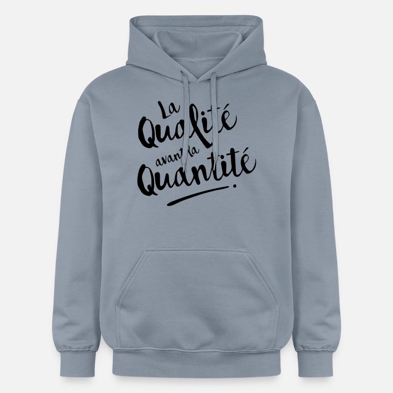 QUALITE avant QUANTITE - Sweat à capuche Softstyle® Gildan Unisexe - bleu