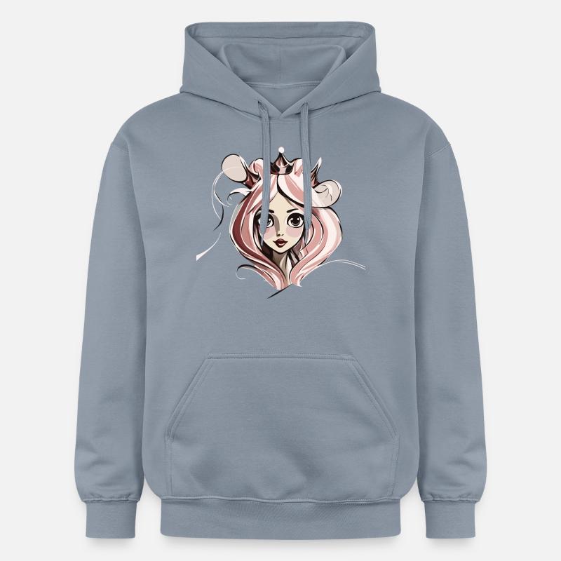 Visage de princesse - Sweat à capuche Softstyle® Gildan Unisexe - bleu