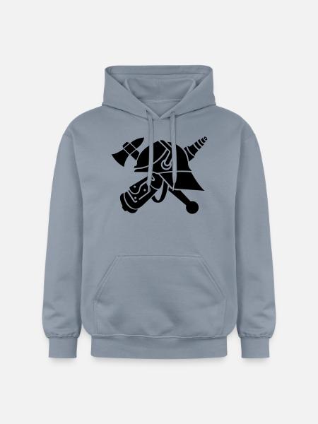Feuerwehr Logo - Gildan Unisex Softstyle® Midweight Hoodie - Blau