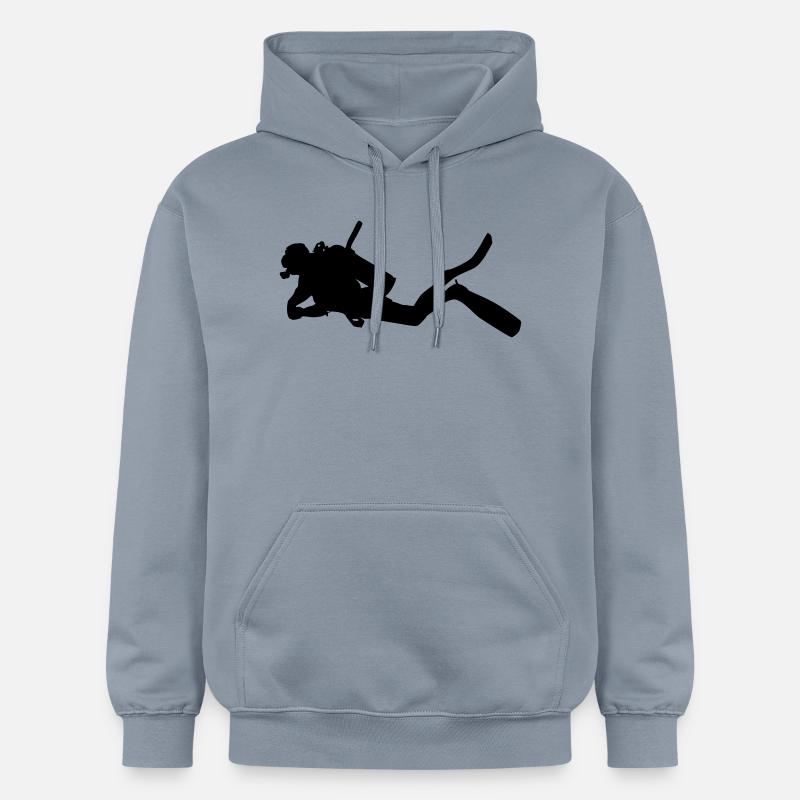 plongeur - Sweat à capuche Softstyle® Gildan Unisexe - bleu