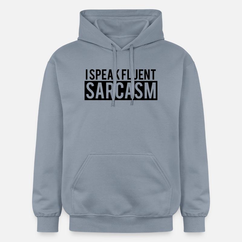 Je parle un sarcasme courant - Sweat à capuche Softstyle® Gildan Unisexe - bleu