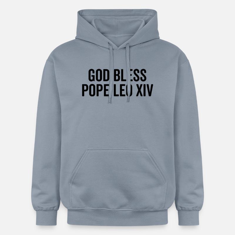 God Bless Pope Leo XIV - Gildan Unisex Softstyle® Midweight Hoodie - blue