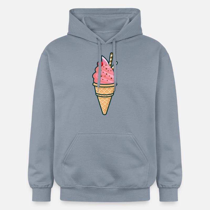 Eiscreme, Eis, Sommer, Sonne - Gildan Unisex Softstyle® Midweight Hoodie - Blau