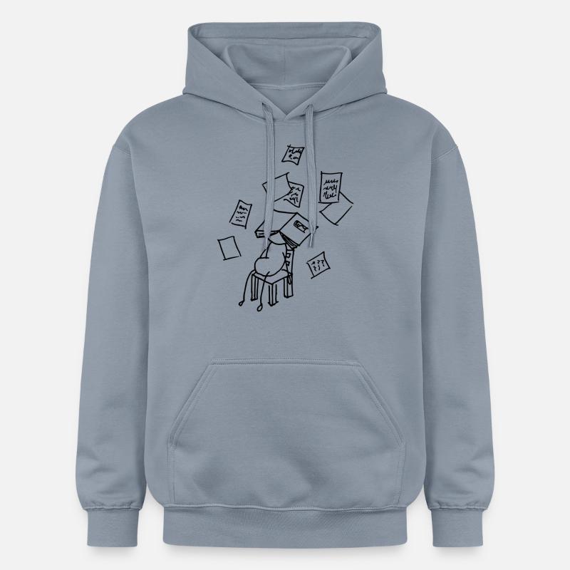 krank oder Schule - Gildan Unisex Softstyle® Midweight Hoodie - Blau