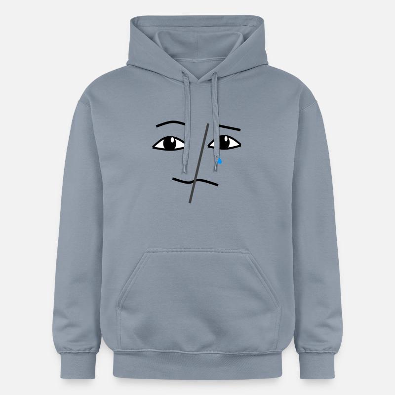 Triste et heureux - Sweat à capuche Softstyle® Gildan Unisexe - bleu
