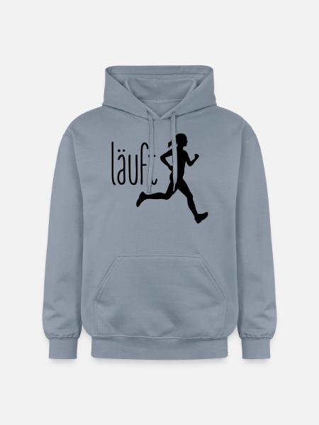 Jogging Frau läuft - Gildan Unisex Softstyle® Midweight Hoodie - Blau