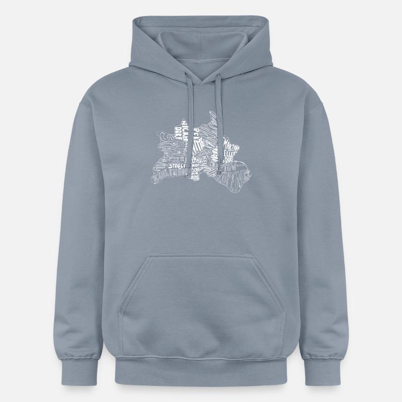 Berlin carte Districts - Sweat à capuche Softstyle® Gildan Unisexe - bleu