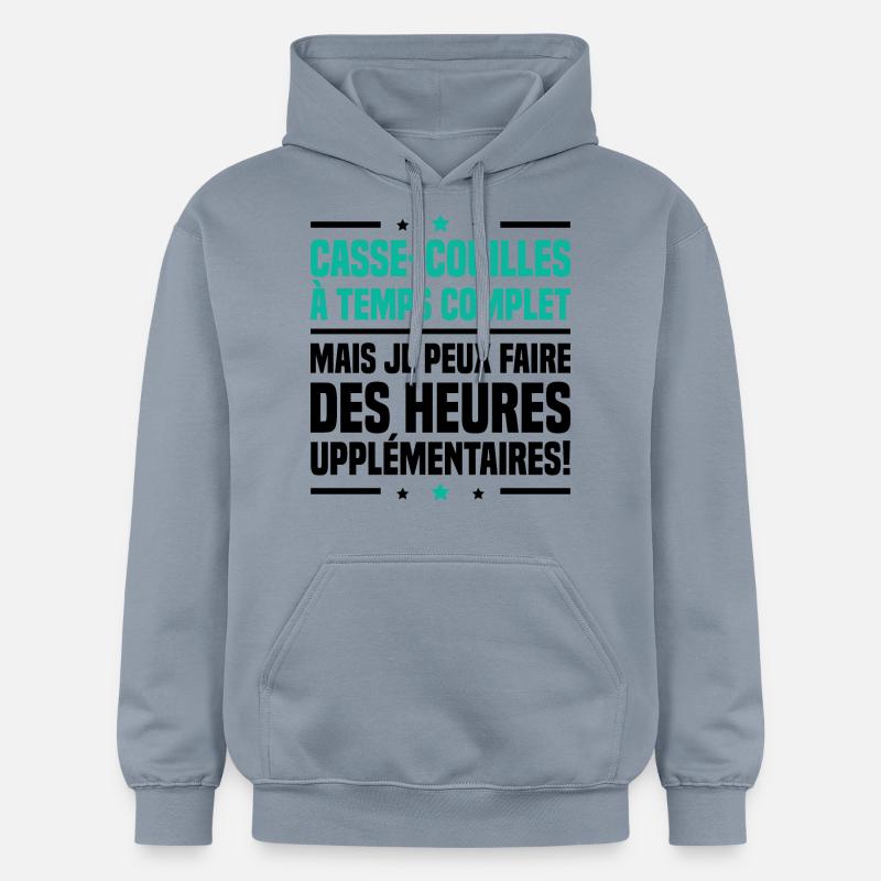 Casse couilles à temps complet - Sweat à capuche Softstyle® Gildan Unisexe - bleu