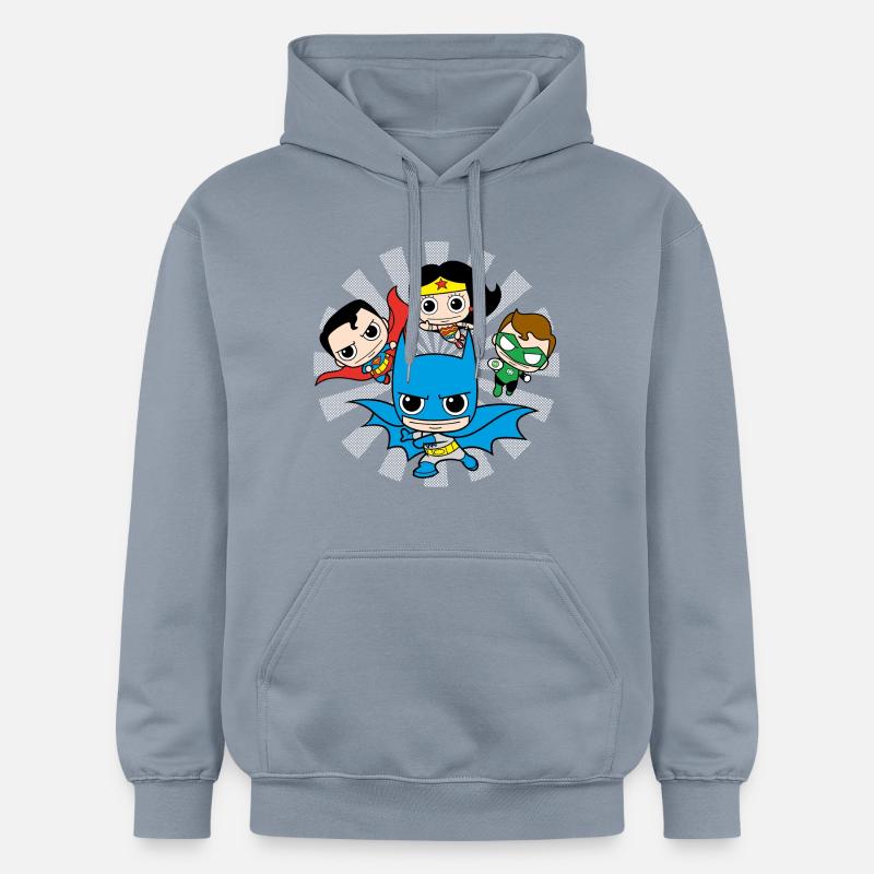 DC Comics Originals Super-Héros Chibis - Sweat à capuche Softstyle® Gildan Unisexe - bleu