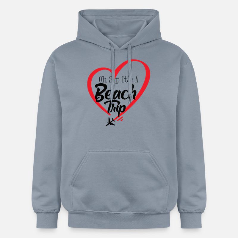 Oh Sip C’est un voyage à la plage - Sweat à capuche Softstyle® Gildan Unisexe - bleu