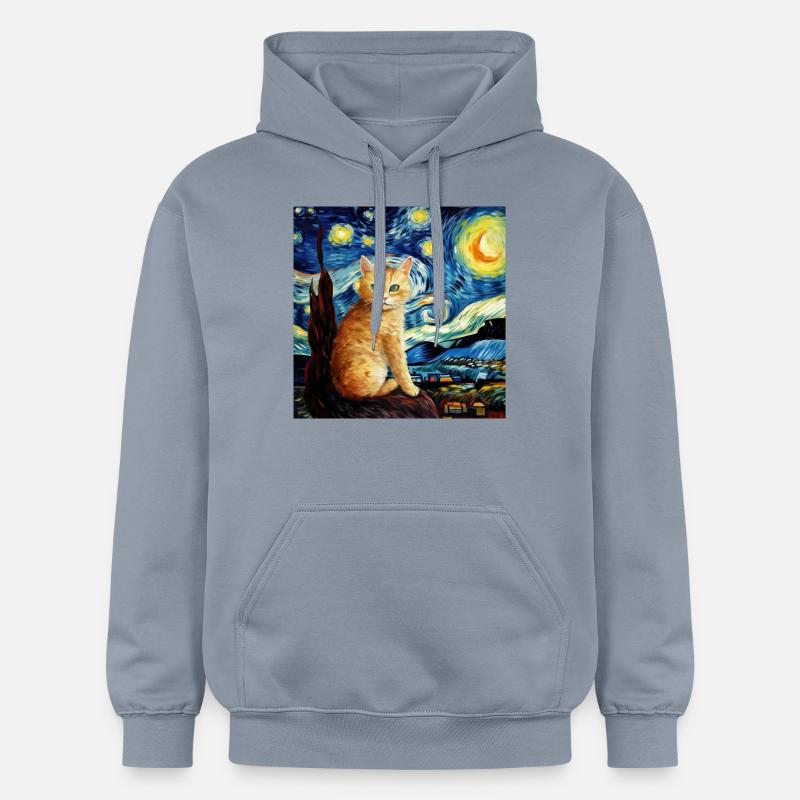 Chat, motif chat, cadeau - Sweat à capuche Softstyle® Gildan Unisexe - bleu