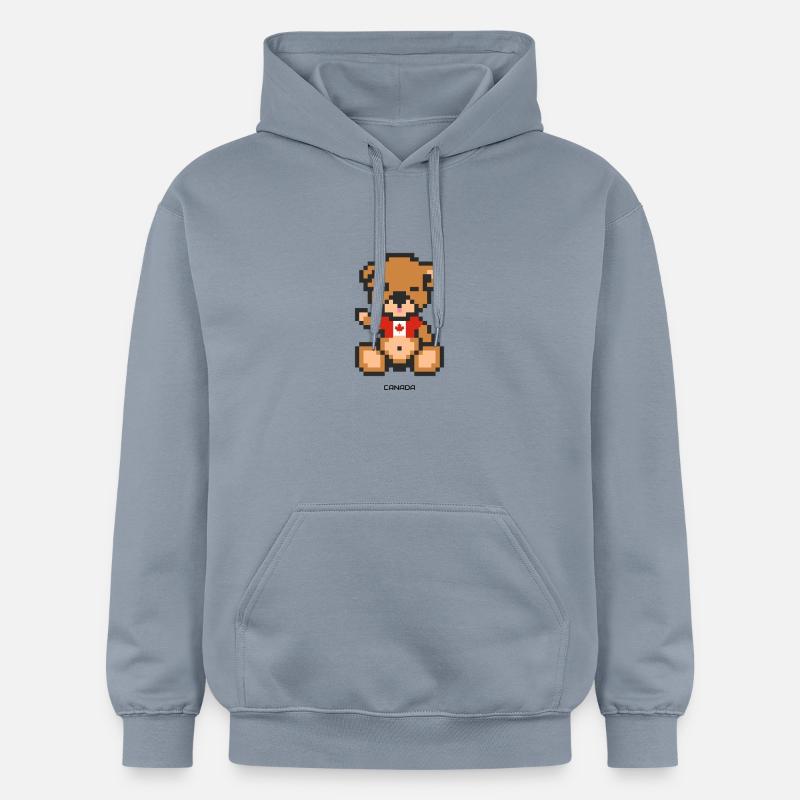 Pixel Bear Canada - Sweat à capuche Softstyle® Gildan Unisexe - bleu