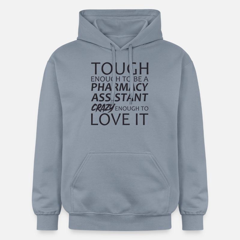 Assistante en pharmacie Crazy - Sweat à capuche Softstyle® Gildan Unisexe - bleu
