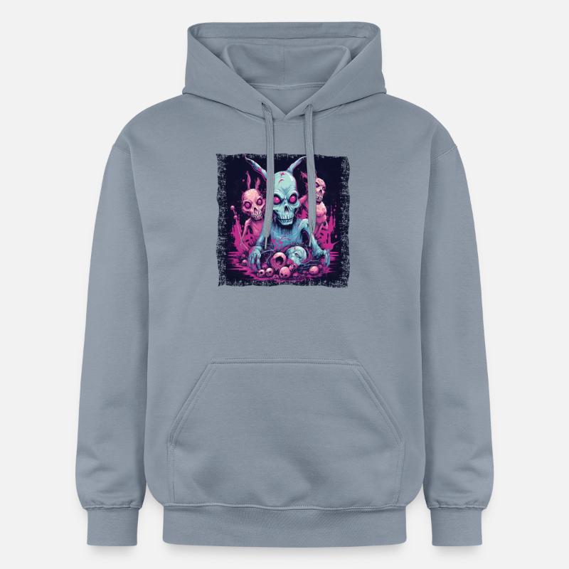 Célébration de Pâques Bunny Zombie - Sweat à capuche Softstyle® Gildan Unisexe - bleu