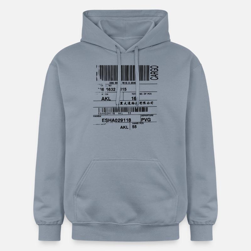 code à barres - Sweat à capuche Softstyle® Gildan Unisexe - bleu