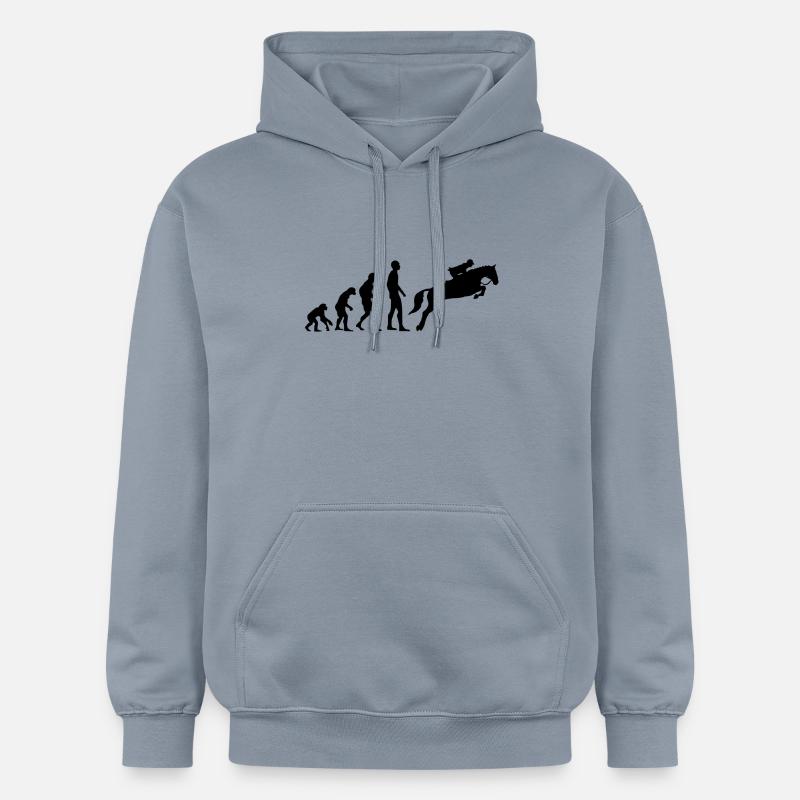 Reiterin Evolution Springreiten Pferde - Gildan Unisex Softstyle® Midweight Hoodie - Blau