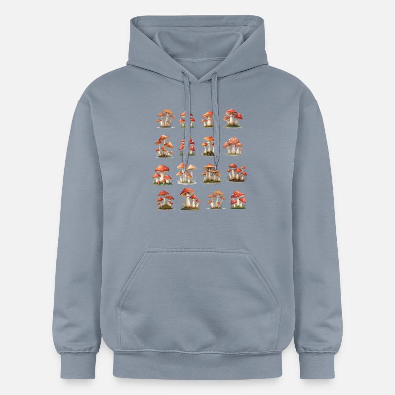 Champignons rouges - Sweat à capuche Softstyle® Gildan Unisexe - bleu
