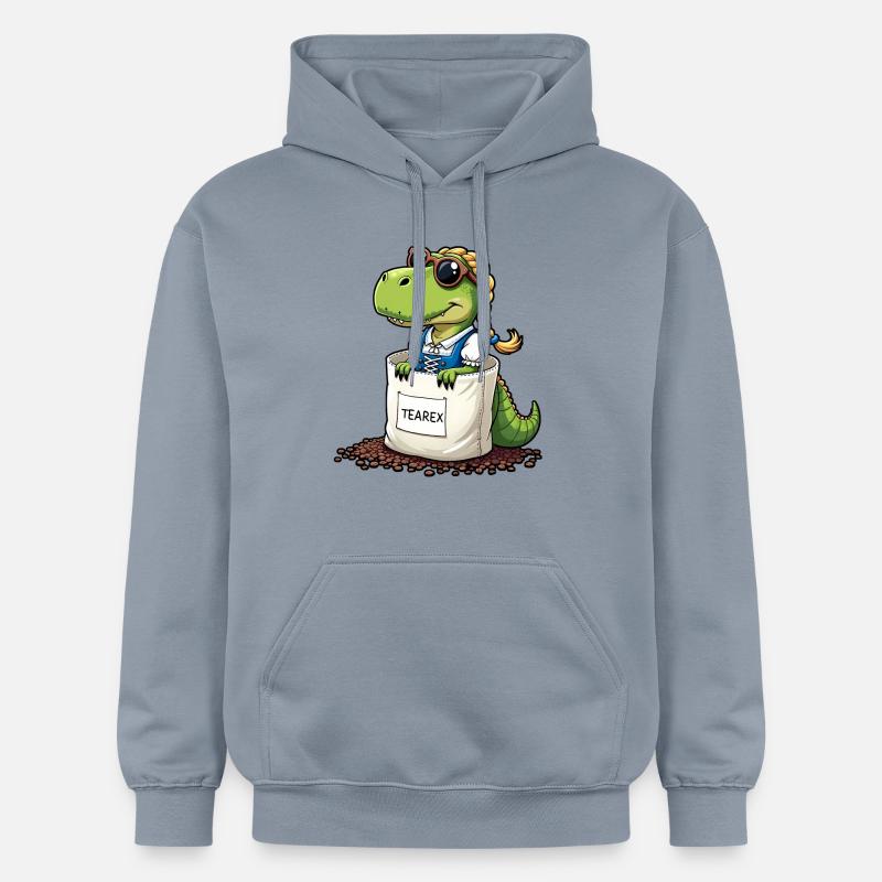 Tea Rex Dinosaurier traditionellen Dir Tee - Gildan Unisex Softstyle® Midweight Hoodie - Blau