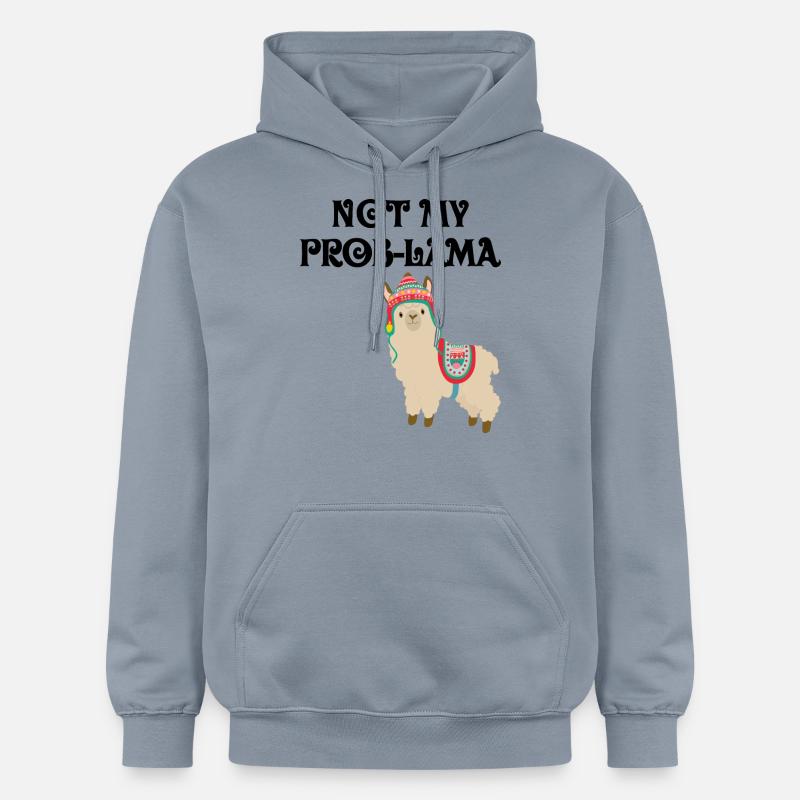 Pas mon prob-lama - Sweat à capuche Softstyle® Gildan Unisexe - bleu