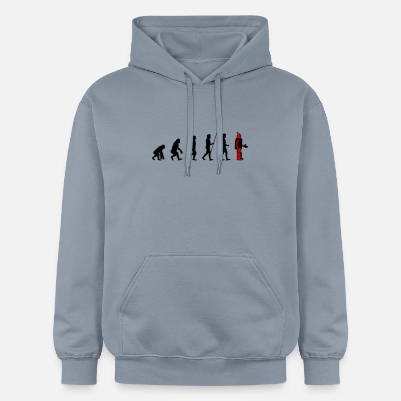 Evolution - Robot - Gildan Unisex Softstyle® Midweight Hoodie - blue