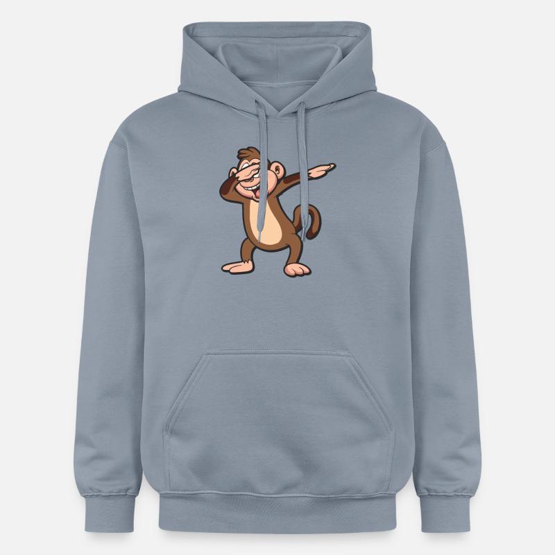 Dabbing Monkey - Sweat à capuche Softstyle® Gildan Unisexe - bleu