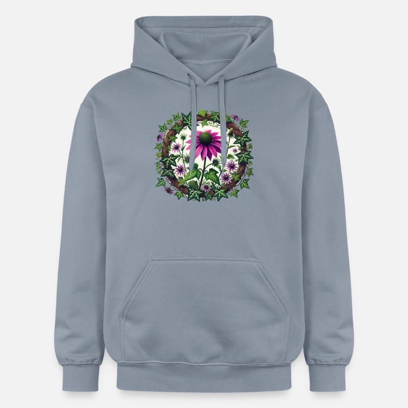 Échinacée pourpre - Sweat à capuche Softstyle® Gildan Unisexe - bleu