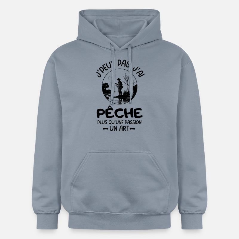 Pêche pêcheur - Sweat à capuche Softstyle® Gildan Unisexe - bleu