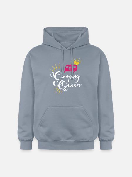 Camping Queen Caravan - Gildan Unisex Softstyle® Midweight Hoodie - blue