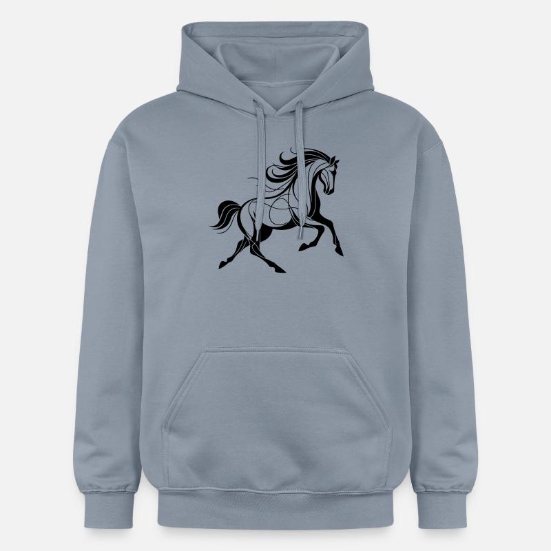 Cheval - Sweat à capuche Softstyle® Gildan Unisexe - bleu