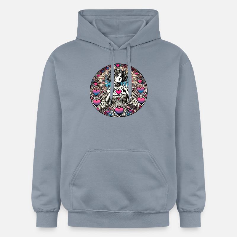 Déesse de la Saint-Valentin - Sweat à capuche Softstyle® Gildan Unisexe - bleu