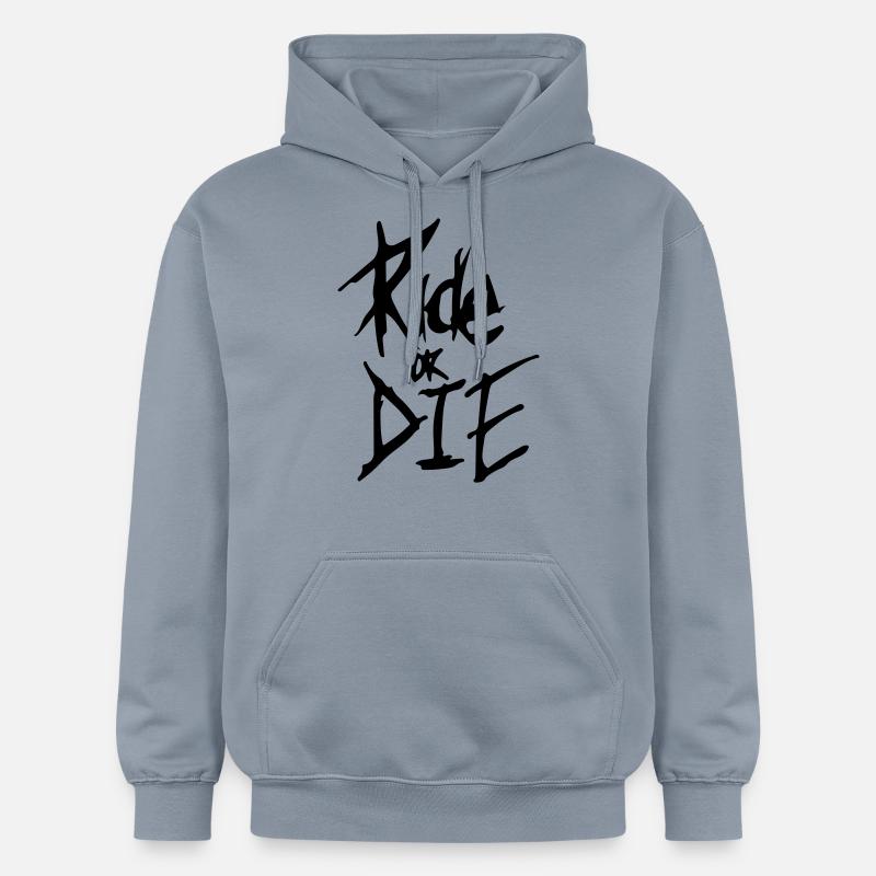 reite oder stirb - Gildan Unisex Softstyle® Midweight Hoodie - Blau