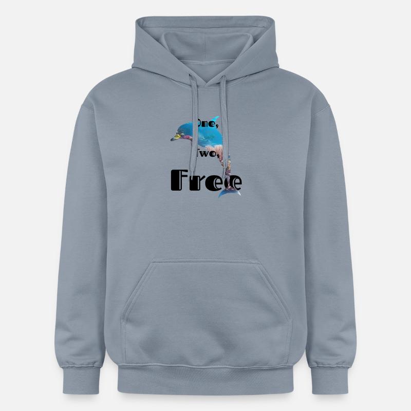 Un, deux, gratuit 2 - Sweat à capuche Softstyle® Gildan Unisexe - bleu