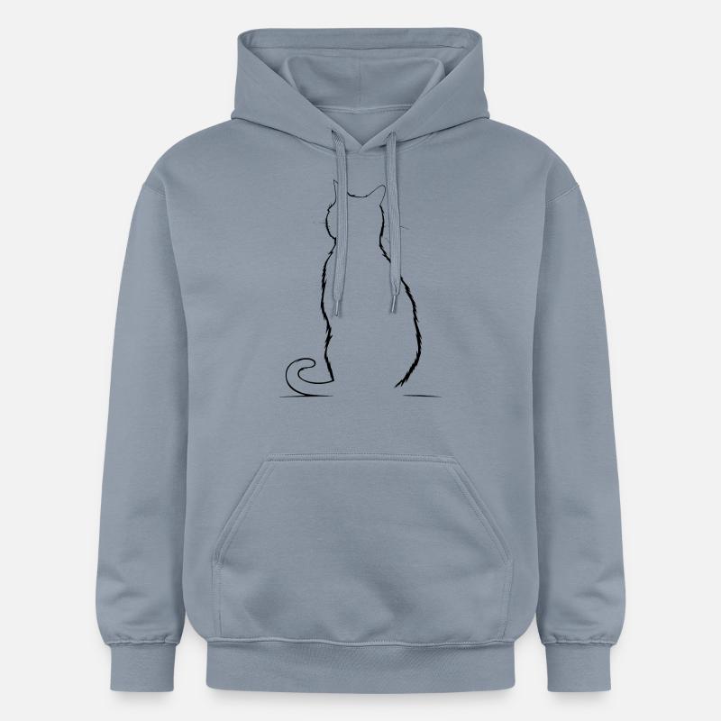 Chat, Motif De Chat - Sweat à capuche Softstyle® Gildan Unisexe - bleu