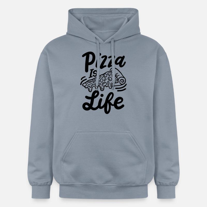 La pizza, c’est la vie - Sweat à capuche Softstyle® Gildan Unisexe - bleu