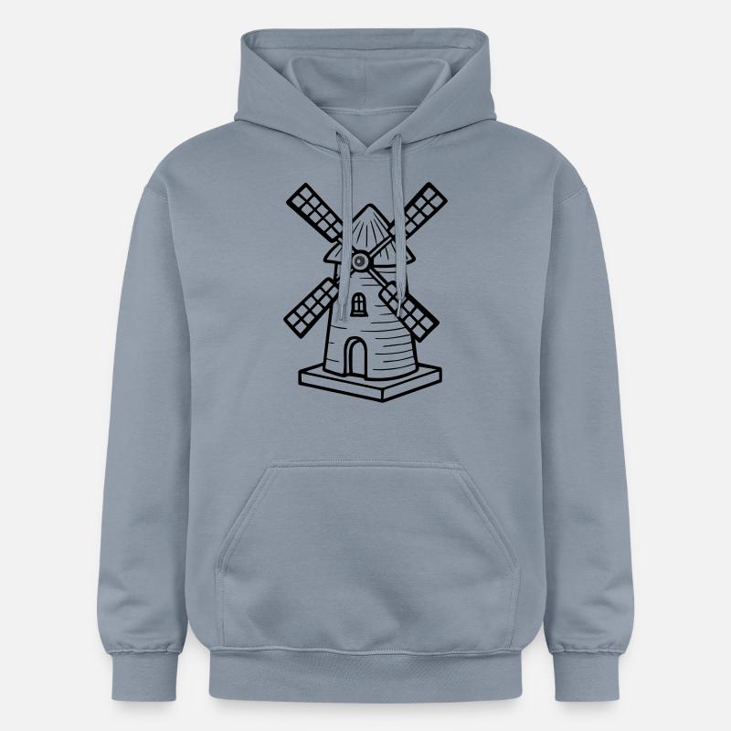 Moulin à vent symbole moulin - Sweat à capuche Softstyle® Gildan Unisexe - bleu