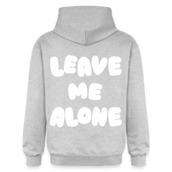 Leave Me Alone - Gildan Unisex Softstyle® Midweight Hoodie - Hellgrau meliert - Hinten - Liana (172cm)