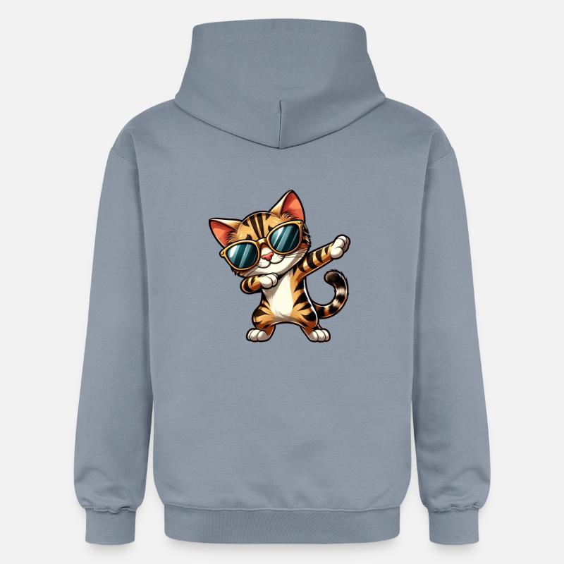 Bengal Cat Makes Dab Comic - Gildan Unisex Softstyle® Midweight Hoodie - blue