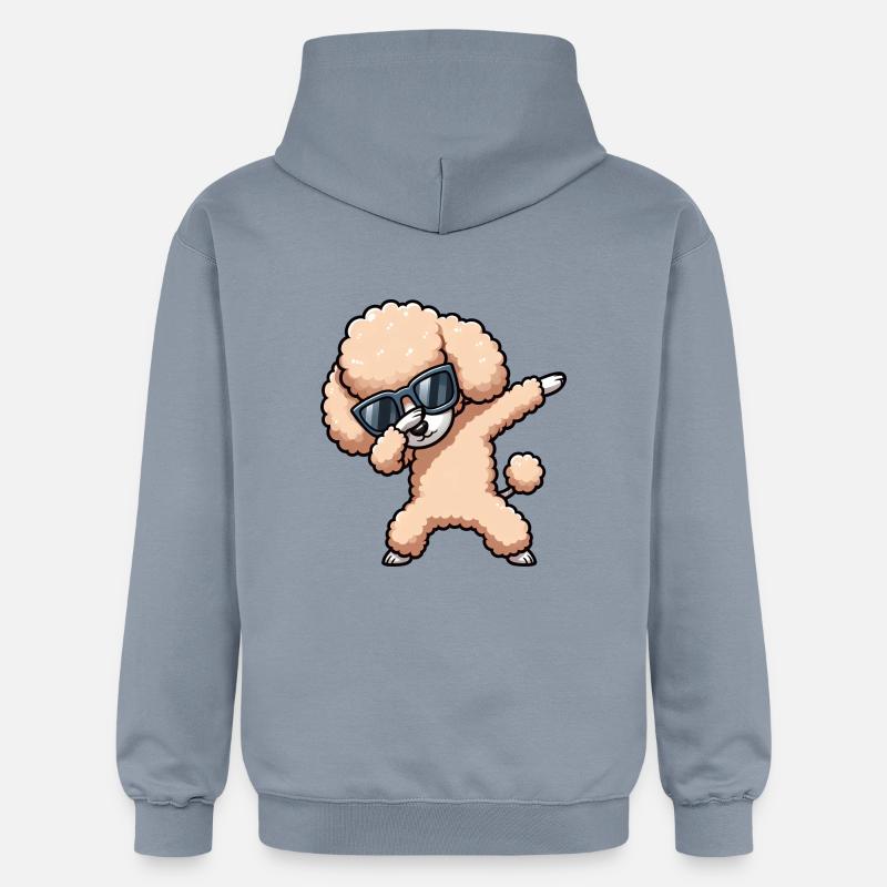 Cool Caniche Dab Pose Drôle - Sweat à capuche Softstyle® Gildan Unisexe - bleu
