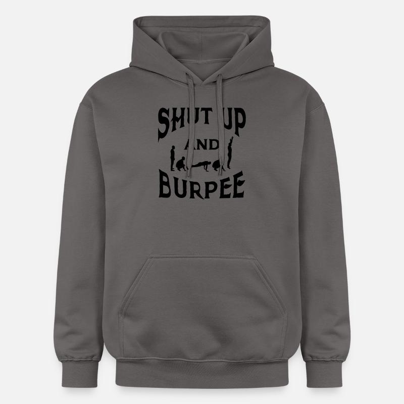 Shut Up And Burpee - Sweat à capuche Softstyle® Gildan Unisexe - gris foncé