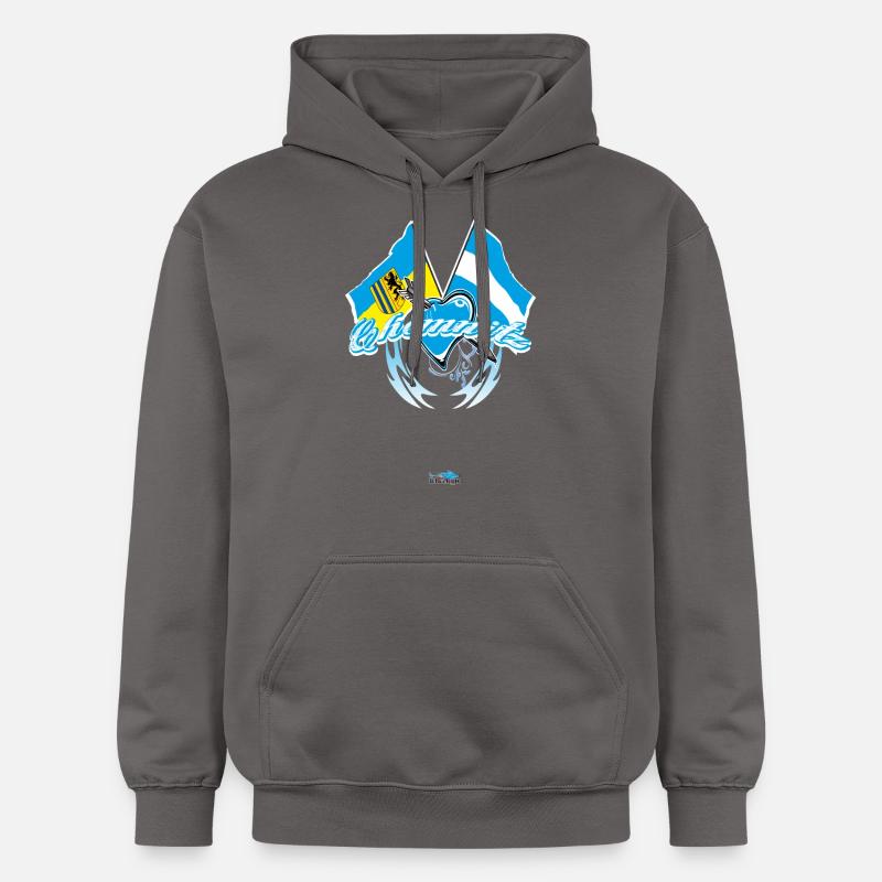 Afficher le drapeau - Chemnitz - Sweat à capuche Softstyle® Gildan Unisexe - gris foncé