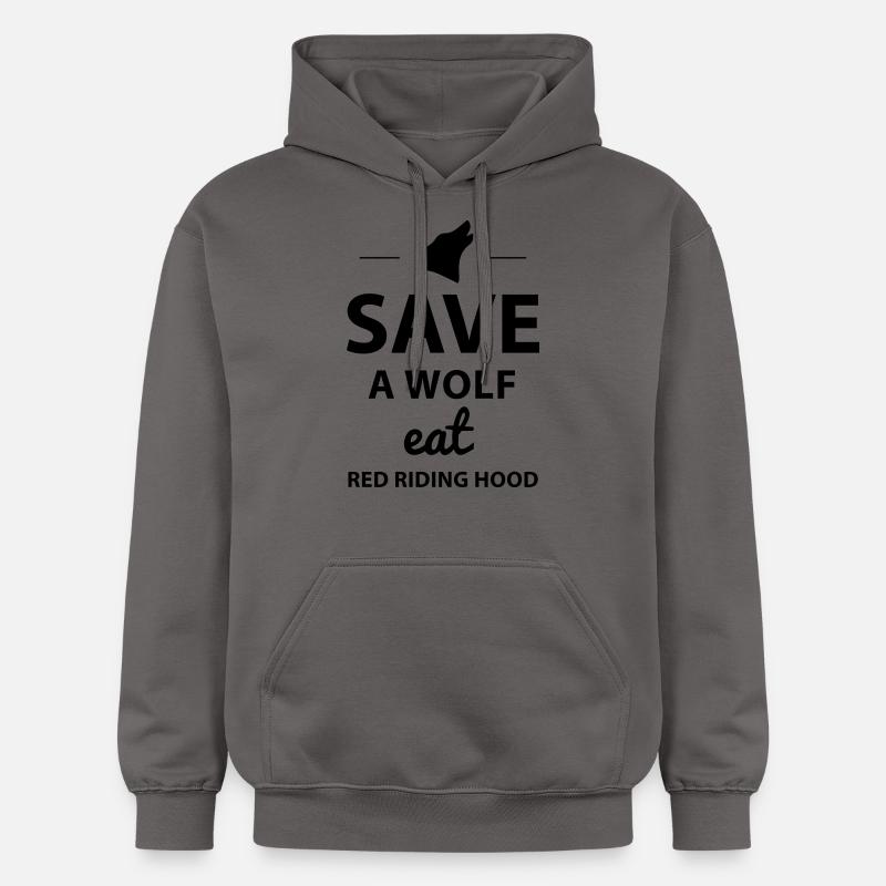 Save A Wolf - Sweat à capuche Softstyle® Gildan Unisexe - gris foncé
