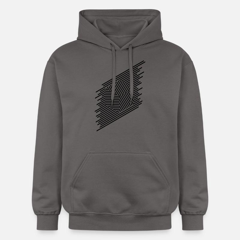 Lignes carrées - Sweat à capuche Softstyle® Gildan Unisexe - gris foncé