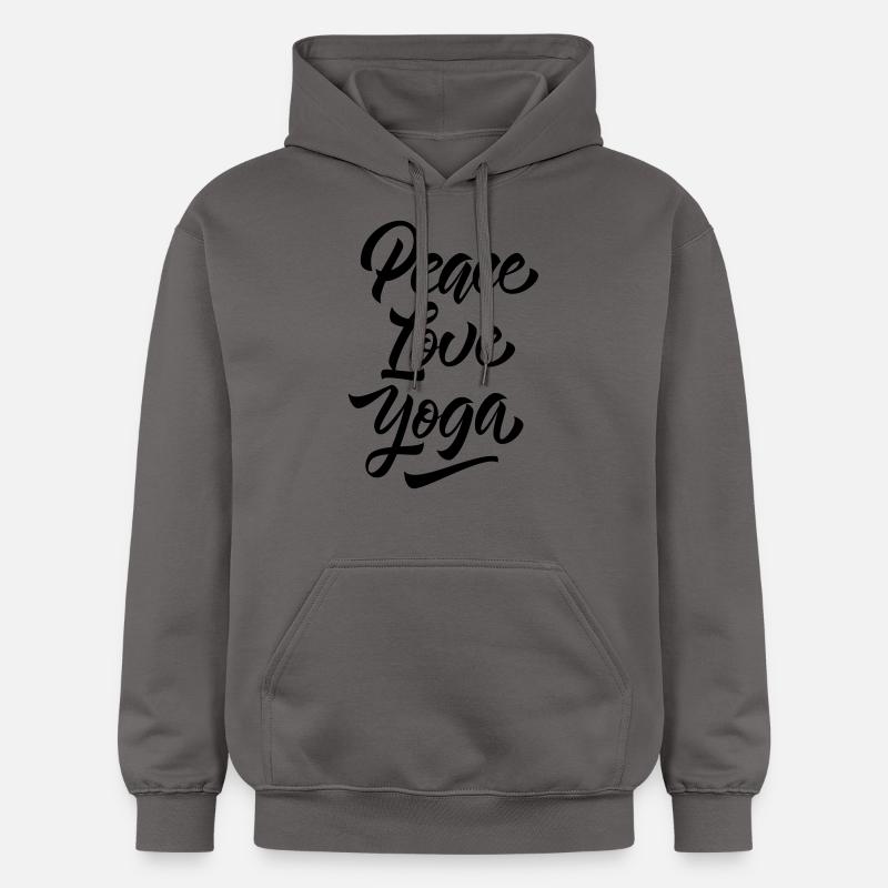 Peace Love Yoga - Sweat à capuche Softstyle® Gildan Unisexe - gris foncé