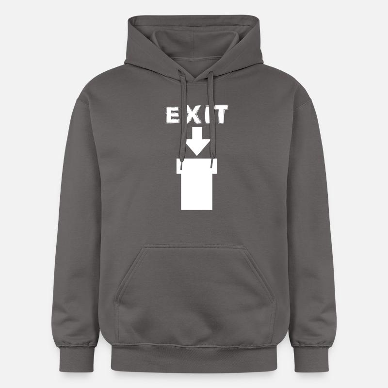 Exit Comic Retro Design - Gildan Unisex Softstyle® Midweight Hoodie - dark grey