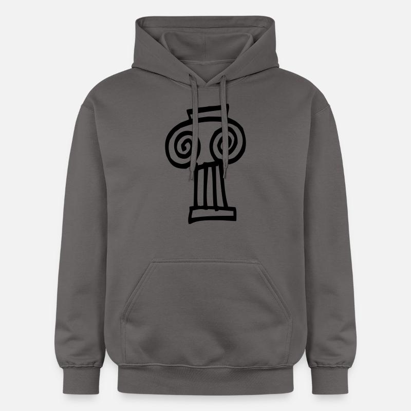 Griechische Säule 2 - Gildan Unisex Softstyle® Midweight Hoodie - Dunkelgrau