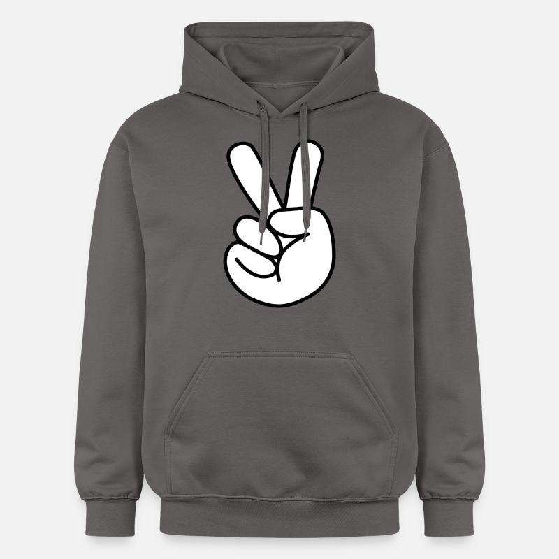 signe de la paix - Sweat à capuche Softstyle® Gildan Unisexe - gris foncé